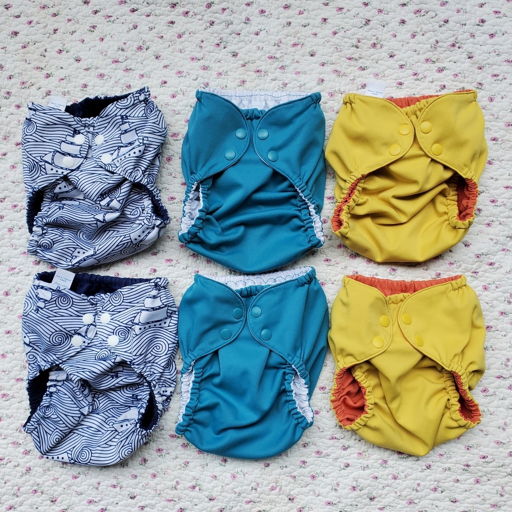 Lot of 6 Size 2 Esembly Outer Reusable Diaper